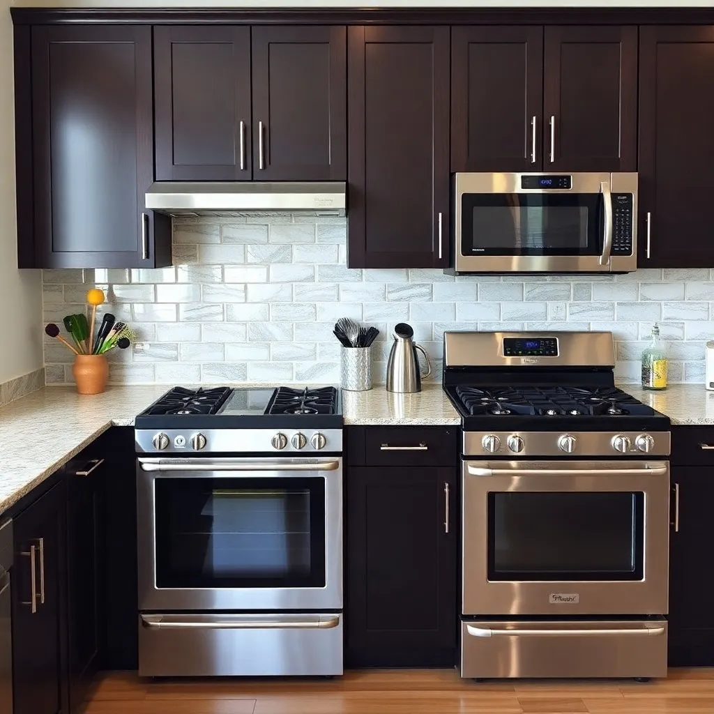 Kitchen Espresso cabinets to Pair with Stainless Steel Appliances 2