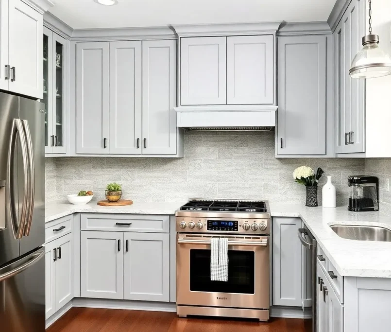 Light Gray kitchen cabinets 2