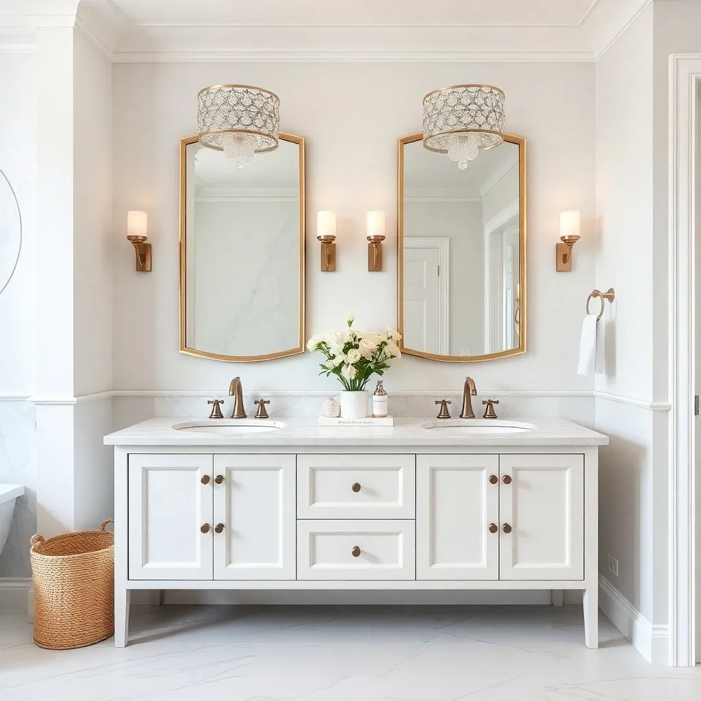 Double Sink Bath vanity in luxury bathroom 1
