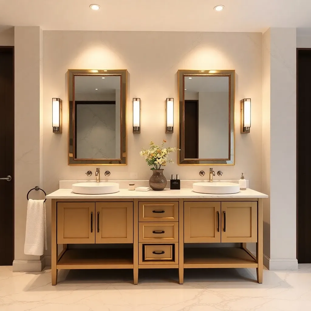 Double Sink Bath vanity in luxury bathroom 2