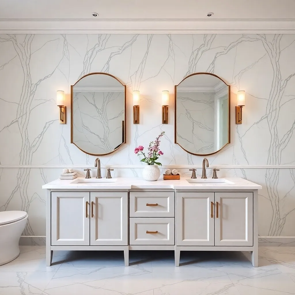 Double Sink Bath vanity in luxury bathroom 4