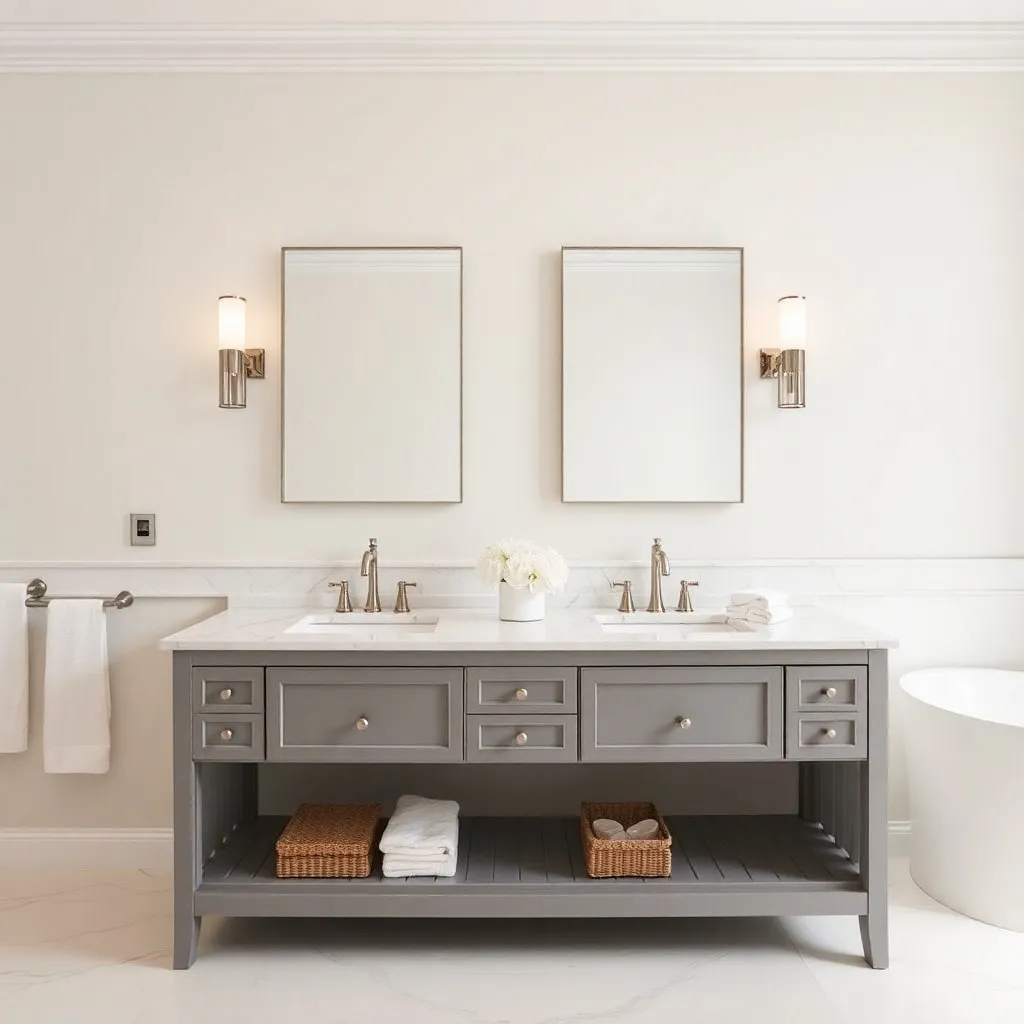 Double Sink Bath vanity in luxury bathroom 9