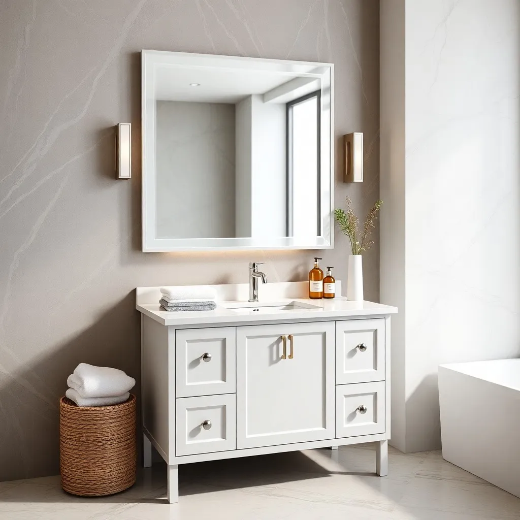 Single Sink Vanity in luxury bathroom 1