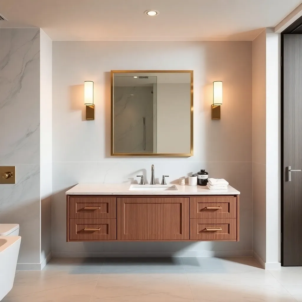 Single Sink Vanity in luxury bathroom 10