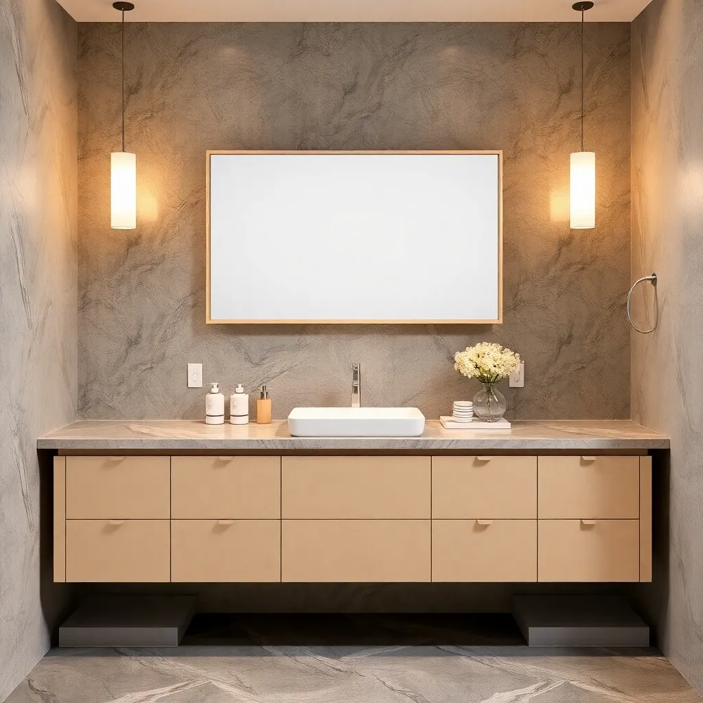 Single Sink Vanity in luxury bathroom 7