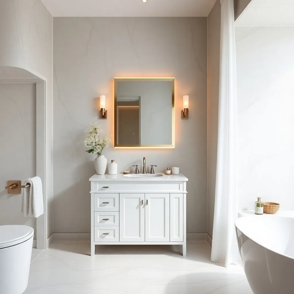 Single Sink Vanity in luxury bathroom 8